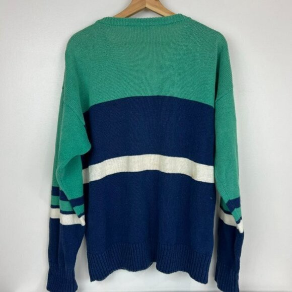 Vintage 1980s Tail ramie Cotton Graphic Pullover - Abstract Cozy Vibes 80s - Picture 5 of 11
